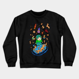 Cute little cartoon world colour Crewneck Sweatshirt